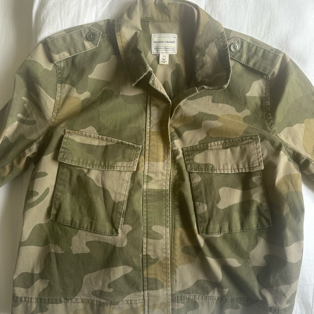 Melrose and Market Grunge Camouflage Utility Jacket